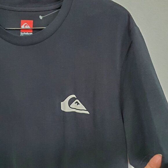 QUIKSILVER NWT Simple Pleasures T-Shirt SS Crewneck Cotton Black Men's Medium - Picture 3 of 11